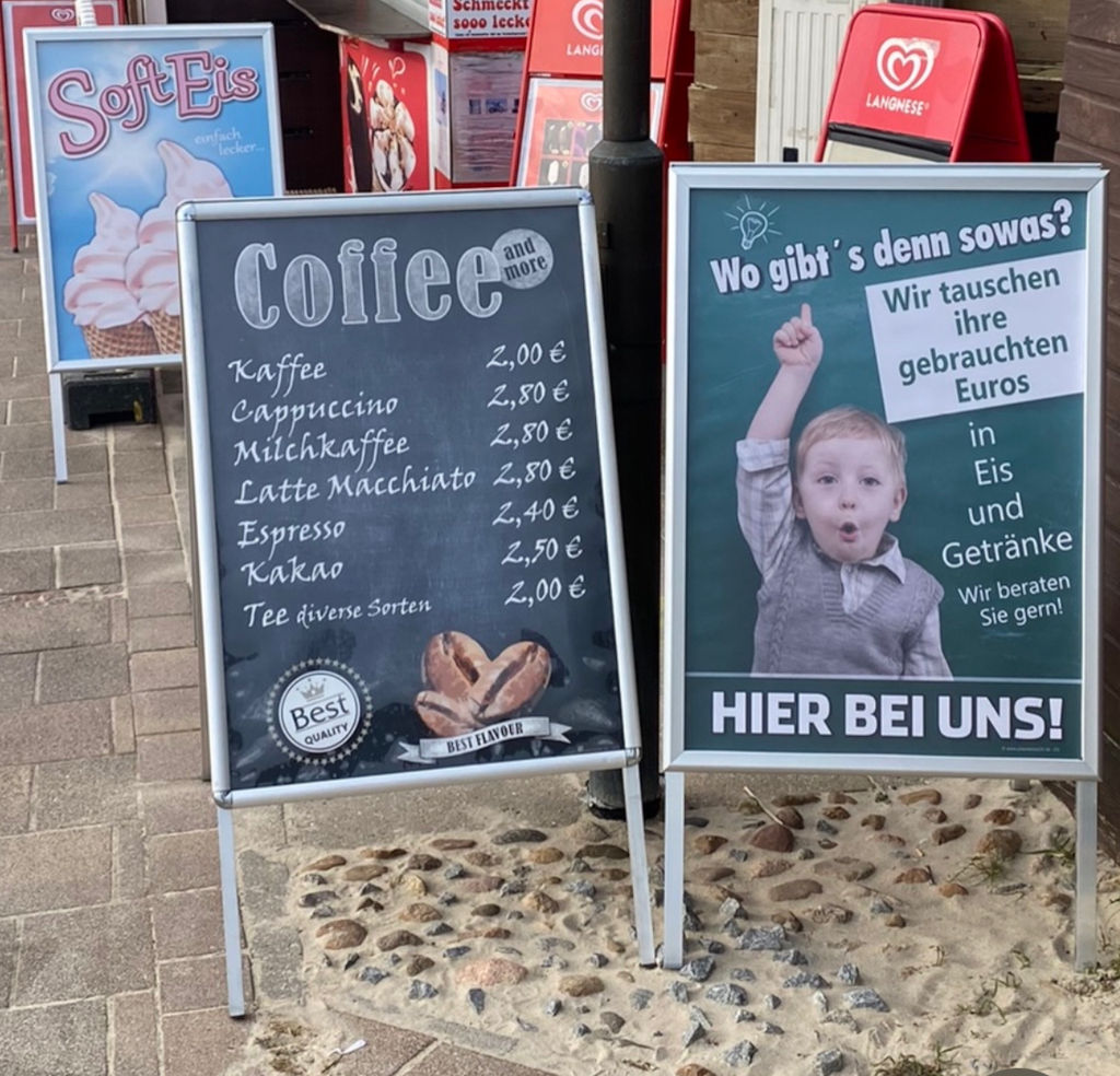 Euros zu Kaffee